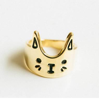 Mini Cat Ring, Tiny Ring, Cute Cat Ring