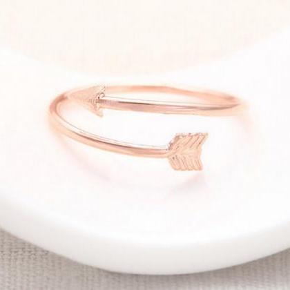 Adjustable Arrow Ring, Tiny Ring, Cute Mini Ring