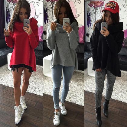 Fashion Womens Warm Winter Hooded Long Section..