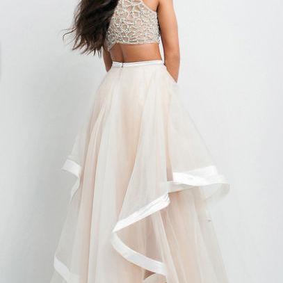 Champagne Two Piece Prom Dresses on Luulla