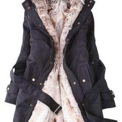Fashion Womens Thicken Warm Winter Coat Hood Parka Overcoat