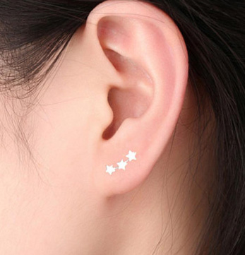 Sterling Silver Star Stud Mini Earrings, Silver Pin Earrings, Stud Earrings