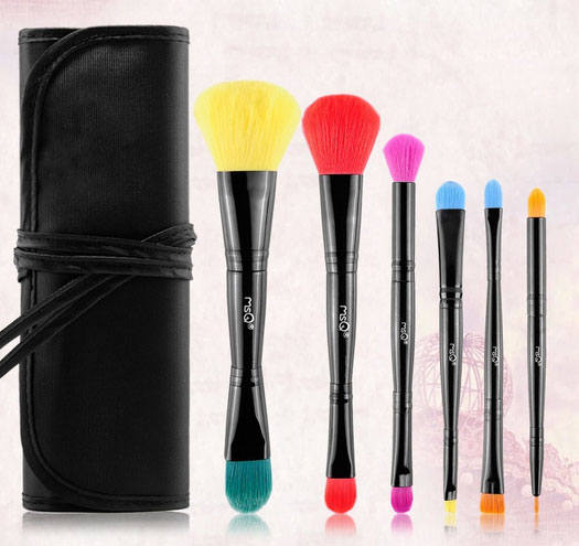 Professional 6pcs Makeup Brush Set Soft Synthetic Hair Make Up Brushes With Bag