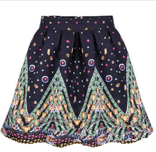 Summer Skirt, Casual Floral Print Skirt on Luulla