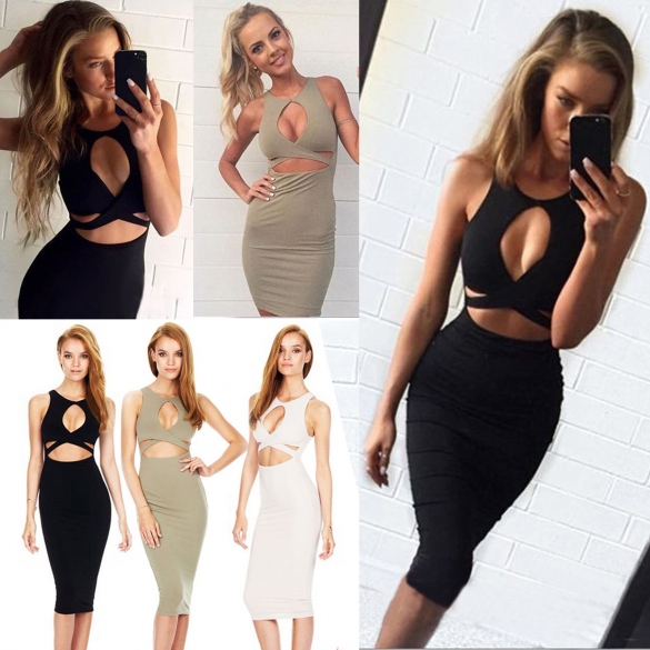 Turtleneck Short Sleeve Hollow Out Bodycon Dress Vestidos Club Party Bandage Dresses