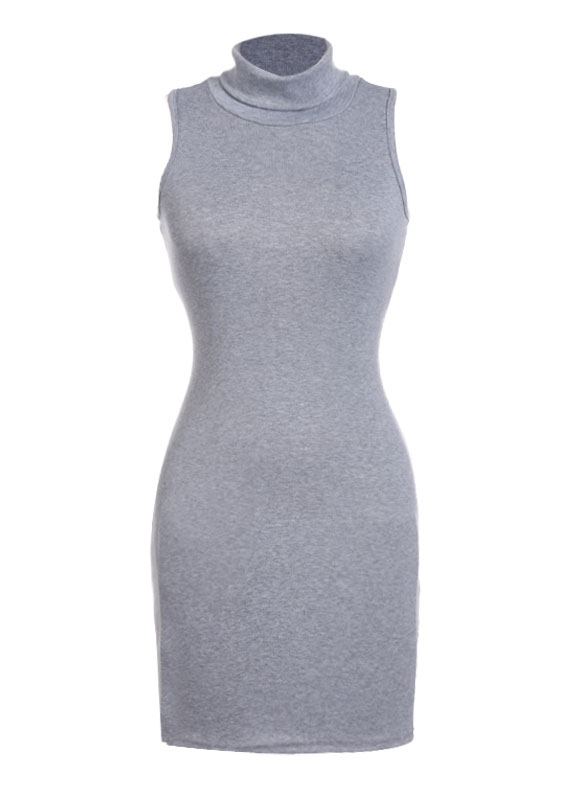 Sleeveless Slim Solid Color Fashion Dress